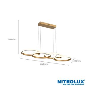Pendente LED LP03 45W 3 em 1 Bivolt - Nitrolux