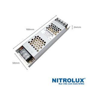 Fonte para Perfil 8,5A 12V 100W - Nitrolux
