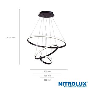Pendente LED LP403P 58W 3 Em 1 - 5837 - Nitrolux