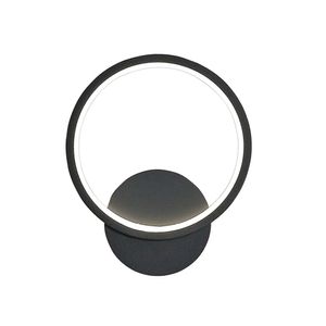 Arandela Interno Aluminio Preto Led 12W 3 Em 1 Selene 001P Nitrolux
