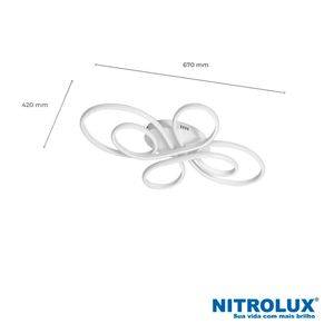 Luminária de Sobrepor 55W LSE001B Branca 3 Em 1 - 5826 - Nitrolux