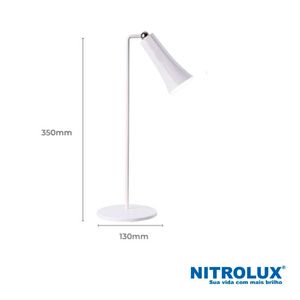 Luminária de Mesa Magnética 1 A 3W LMM001B Luz Neutra 4000K - 5914 - Nitrolux