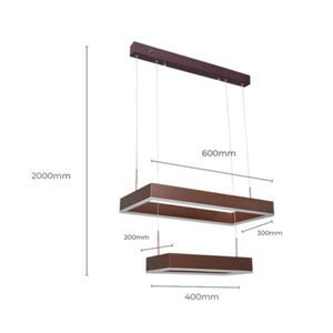 Pendente LED Squares-002M 46W Luz Amarela 3000K - 6083 - Nitrolux