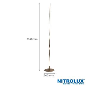 Luminária de Chão LED 15W LC940 Luz Neutra 4000K - 6127 - Nitrolux