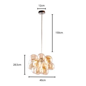 Pendente Lustre De Bolha com Vidro Transparente G9X3 - 6288 - Nitrolux