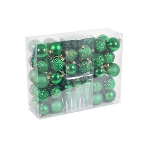 Jogo de Enfeites Natalinas com 60 Unidades Verdes - Grillo