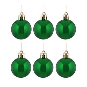 Jogo de Bolas Natalinas com 6 Unidades 4CM Verdes - Grillo
