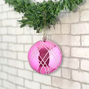 Jogo de Bolas Natalinas com 6 Unidades 6CM Rose - Grillo