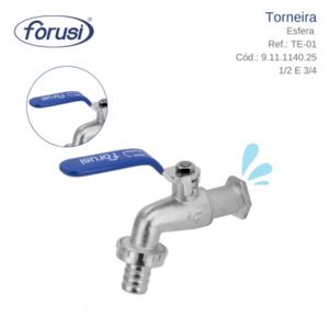 Torneira esfera 1/2X3/4 importada TE-01 Forusi