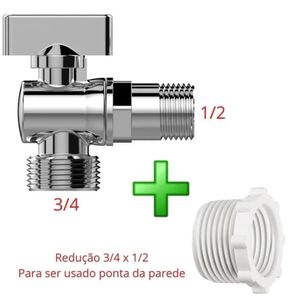 Torneira Registro Para Máquina De Lavar Cromada Rt02 Forusi
