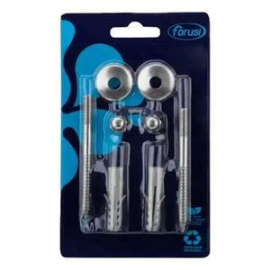 Kit fixação inox lavatório bucha N8 Forusi