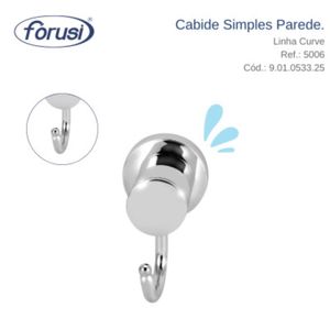 Cabide simples cromado Curve Forusi