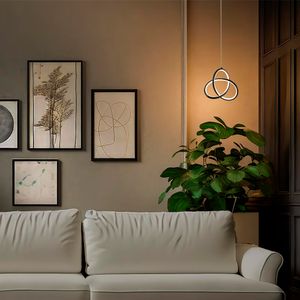Pendente Led Catar 15W 3000K Preto Taschibra