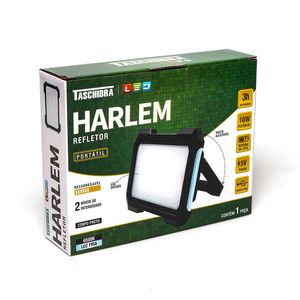 Refletor Led Harlem Recarregavel Preto Taschibra