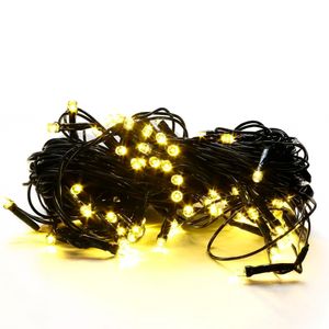 Pisca-pisca com 100 Leds 8 Funções Isol Verde 220V 3000K - Taschibra