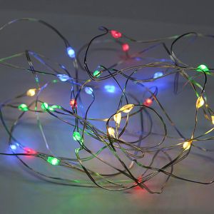Pisca-pisca com 50 Mini Led Arame Pilha Colorido - Taschibra