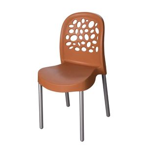Cadeira com Perna em Alumínio Deluxe Terracota 84X42X46CM - Forte Plástico