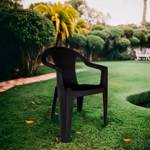 Poltrona em PVC Tambaba Preta - Plastex