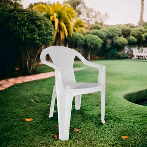 Poltrona em PVC Tambaba Branca - Plastex