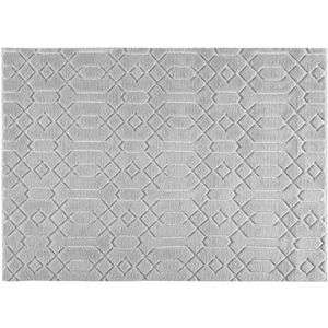 Tapete De Sala 100X140cm Astoria Ankara Cinza Rozac