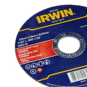 Disco De Corte Metal/Inox 115 X 1.0X 22.2Mm Irwin