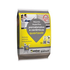 Rejunte Cimentício Extrafino Para Porcelanato Cinza Urbano 1KG - 0110.00160.0015FD - Quartzolit