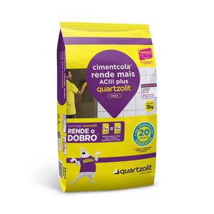 Argamassa ACIII Cimentcola Plus Rende Mais 10KG - 0709.00001.0010PL - Quartzolit