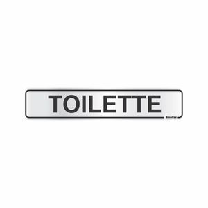 Placa De Sinalizacao - Toilette - Preto Aluminio 5x25 cm Sinalize