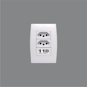 Placa De Sinalizacao - Etiqueta De Voltagem 110 Volts - Preto Aluminio 3.5x1.5 cm Contendo 16 pecas Sinalize