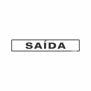 Placa De Sinalizacao - Saida - Preto Poliestireno 5x25 cm Sinalize
