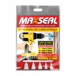 Tapa Furo Cano D´Água Maxseal Solução Prática Para Vedação Rápida E Eficaz De Furos Em Canos D´ Àgua Maxseal