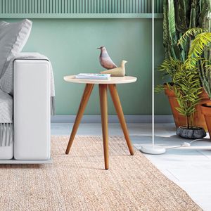 Mesa Lateral Sorelle Offwhite 50X44cm Hb Móveis