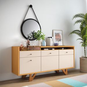 Buffet Sollare Cinanomo|Offwhite 76X160cm Hb Móveis