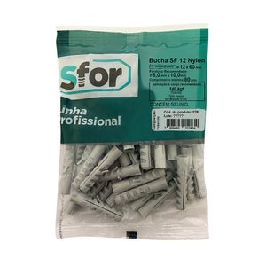 Bucha Nylon 12 Mm - 50 Pc 128 Sfor