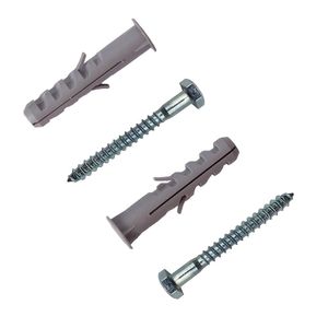 Parafuso Sextavado Soberba 3/16X45 + Bucha Nylon Com Aba 8 Mm - 5 Pc 1872 Sfor