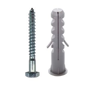 Parafuso Sextavado Soberba 3/16X45 + Bucha Nylon Com Aba 8 Mm - 5 Pc 1872 Sfor