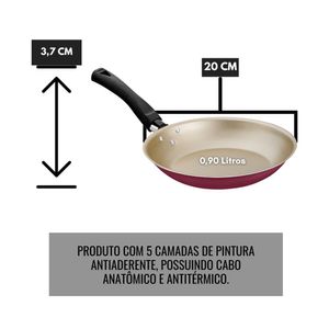 Frigideira Francesa Nº20 Cereja Creme Luz Aluminio
