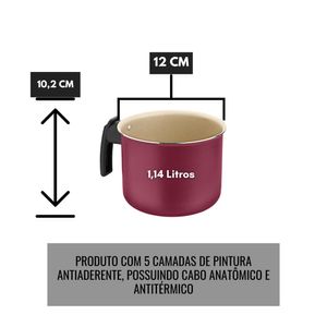 Leiteira Nº12 Cereja Creme Luz Aluminio