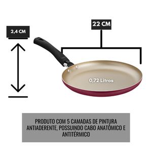 Tapioqueira/panquequeira Nº22 Cereja Creme Luz Aluminio