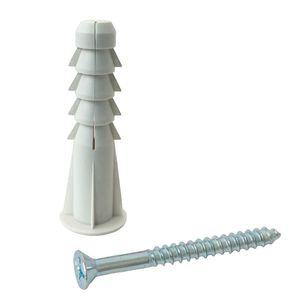 Parafuso Madeira Phs + Bucha Sd Plastica Com Aba 10 Mm -4 - 4 Pc 2733 Sfor