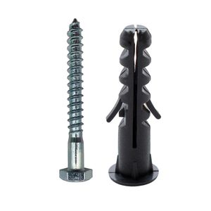 Parafuso Sextavado Soberba 1/4X55 + Bucha Plastica Com Aba 10 Mm - 2 Pc 3465 Sfor
