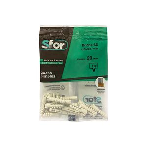 Bucha Sd Plastica 5 Mm - 20 Pc 3487 Sfor