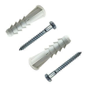 Parafuso Sextavado Soberba 5/16X65 + Bucha Sd Plastica Com Aba 12 Mm - 2 Pc 3505 Sfor