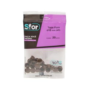 Tapa Furo 10 Mm Marrom - 20 Pc 5459 Sfor