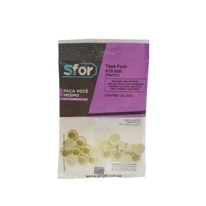 Tapa Furo 10 Mm Marfim - 20 Pc 5458 Sfor