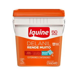Tinta Acrílica Fosco Standard Delanil Rende Muito Pérola 15L - Iquine