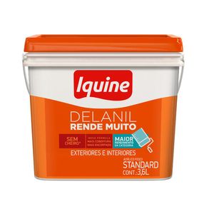 Tinta Acrílica Fosco Standard Delanil Rende Muito Pérola 3,6L - Iquine