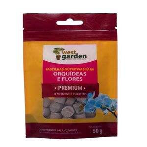 Pastilhas Nutritivas Para Orquídeas Premium 50G West Garden