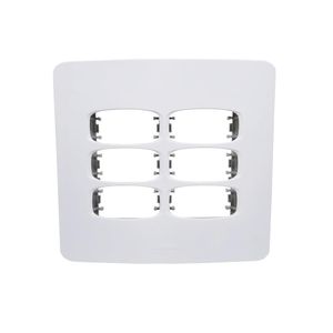 Placa 4X4 6 Mod Com Sup Br Gracia Maxx Alumbra, Design Sofisticado, Ideal Para Controle De Iluminação Em Ambientes Modernos, Maxx Alumbra.