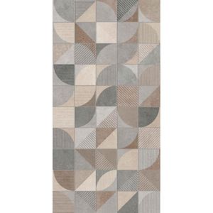 Revestimento Cerâmico Decorado Acetinado Retificado Multiblock Cetim Tipo A 45X90CM - CE0850B1 - Incesa